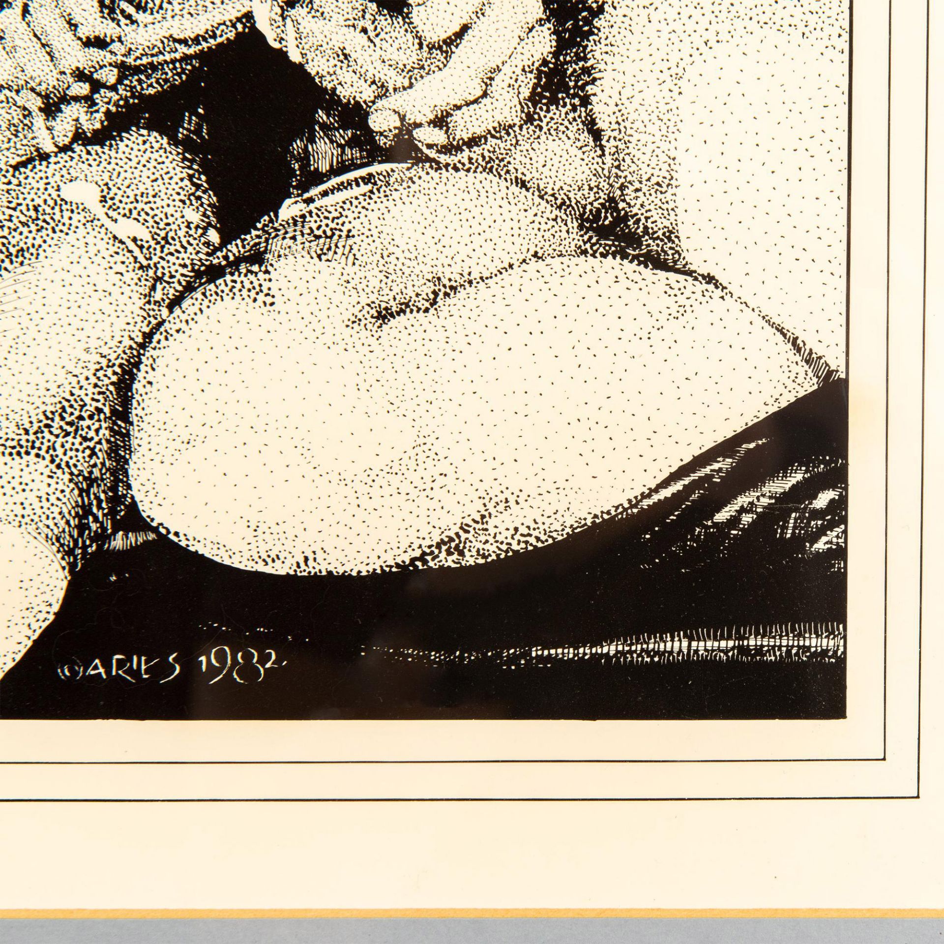 B&W Print on Paper, Homoerotic Nude Males, Signed - Image 3 of 5