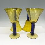 Vintage Kosta Boda Hand Blown Wine Glasses, Set of 4