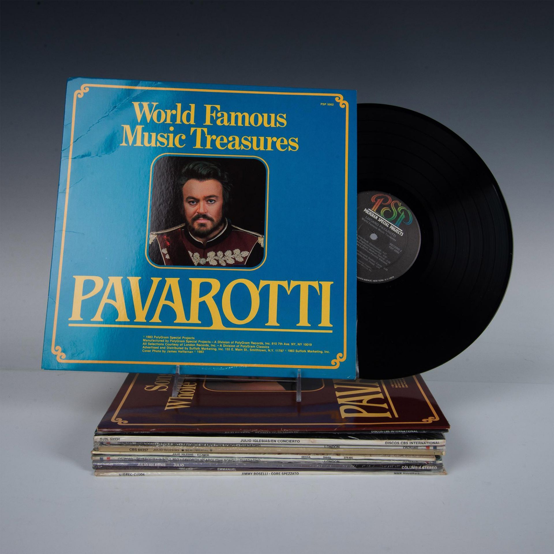 11pc Julio Iglesias, Pavarotti, Emmanuel & Roselli Vinyl LPs - Bild 3 aus 4