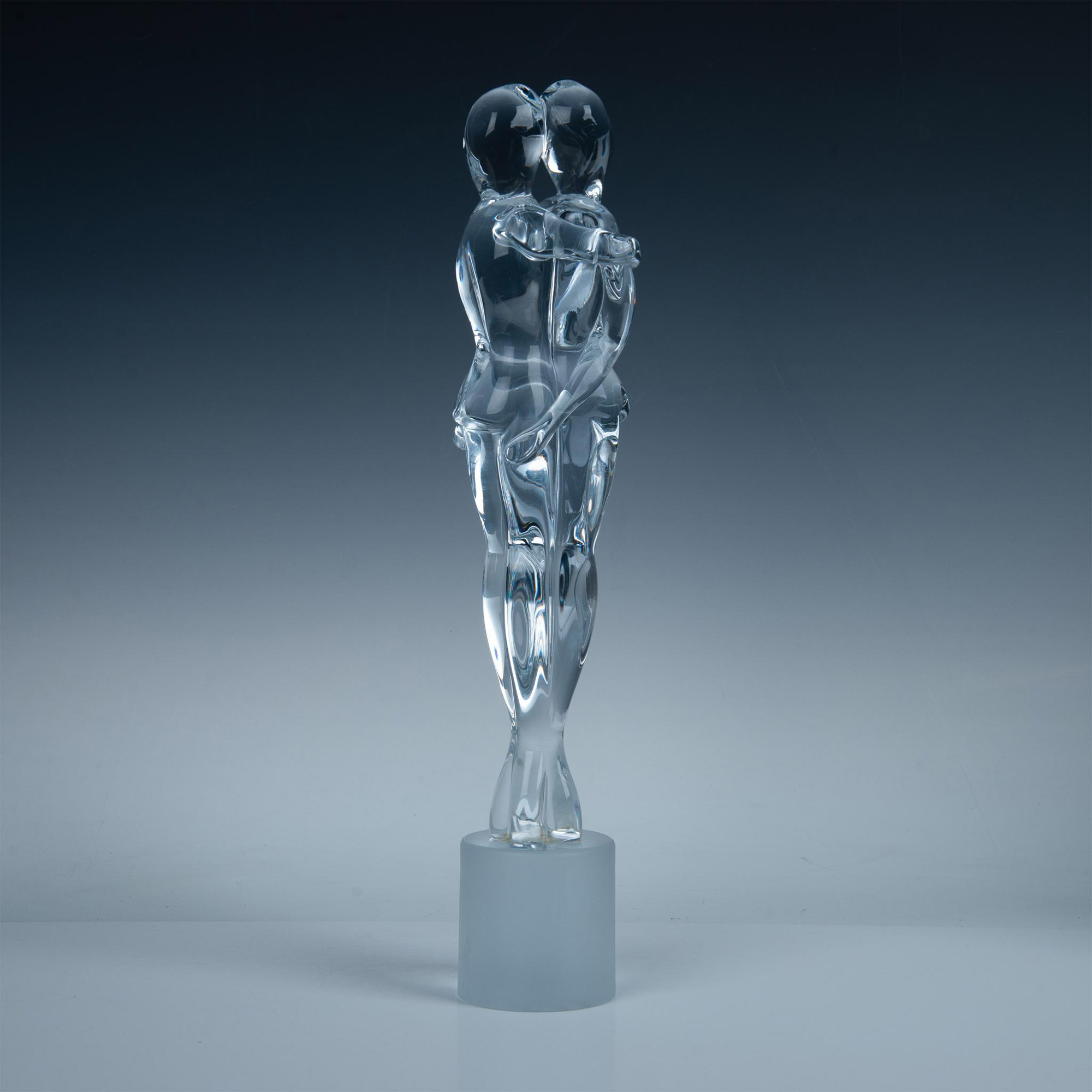 Murano Glass Sculpture by Renato Anatra, Two Lovers