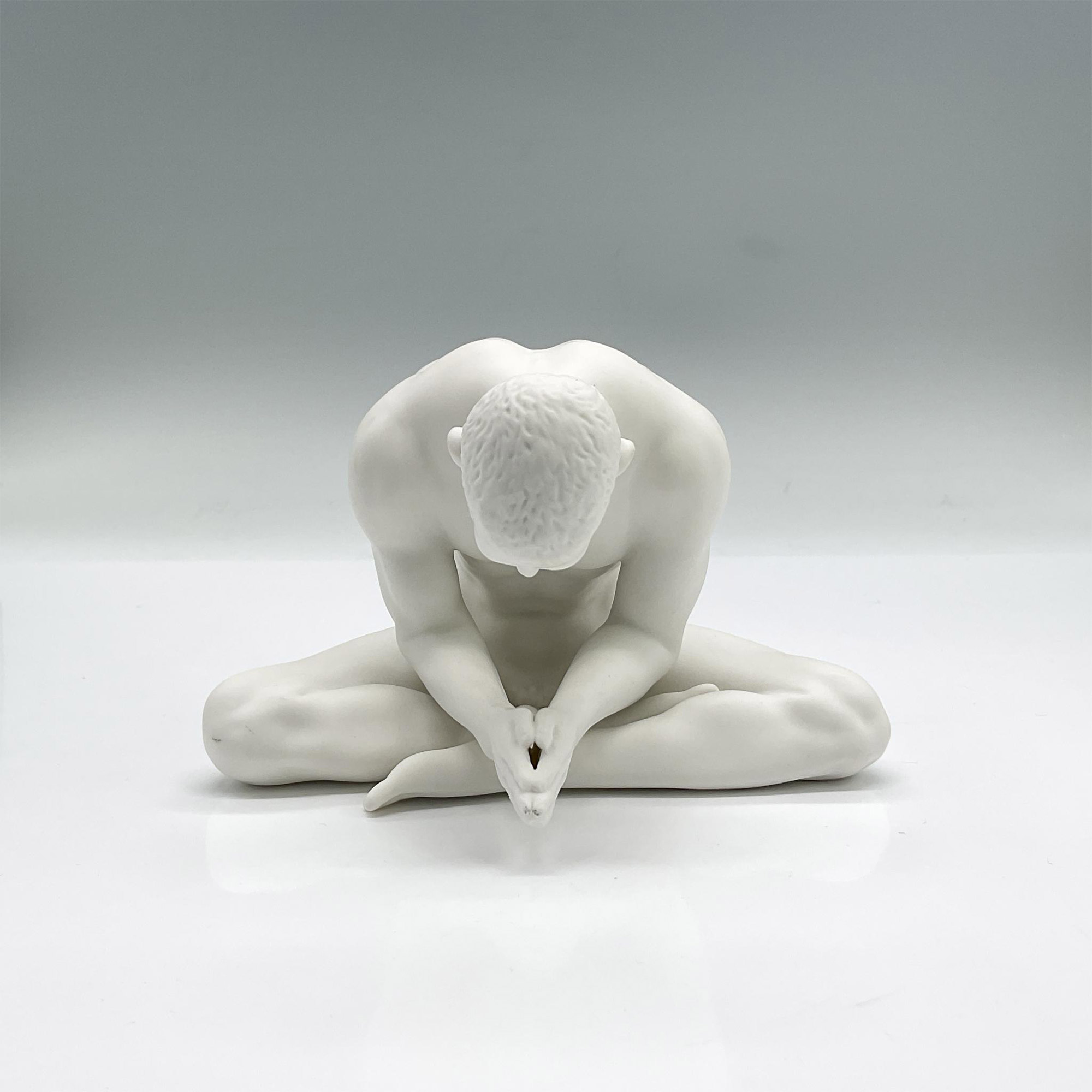 Unicorn Studios Porcelain Figure, Nude Male In Yoga Pose