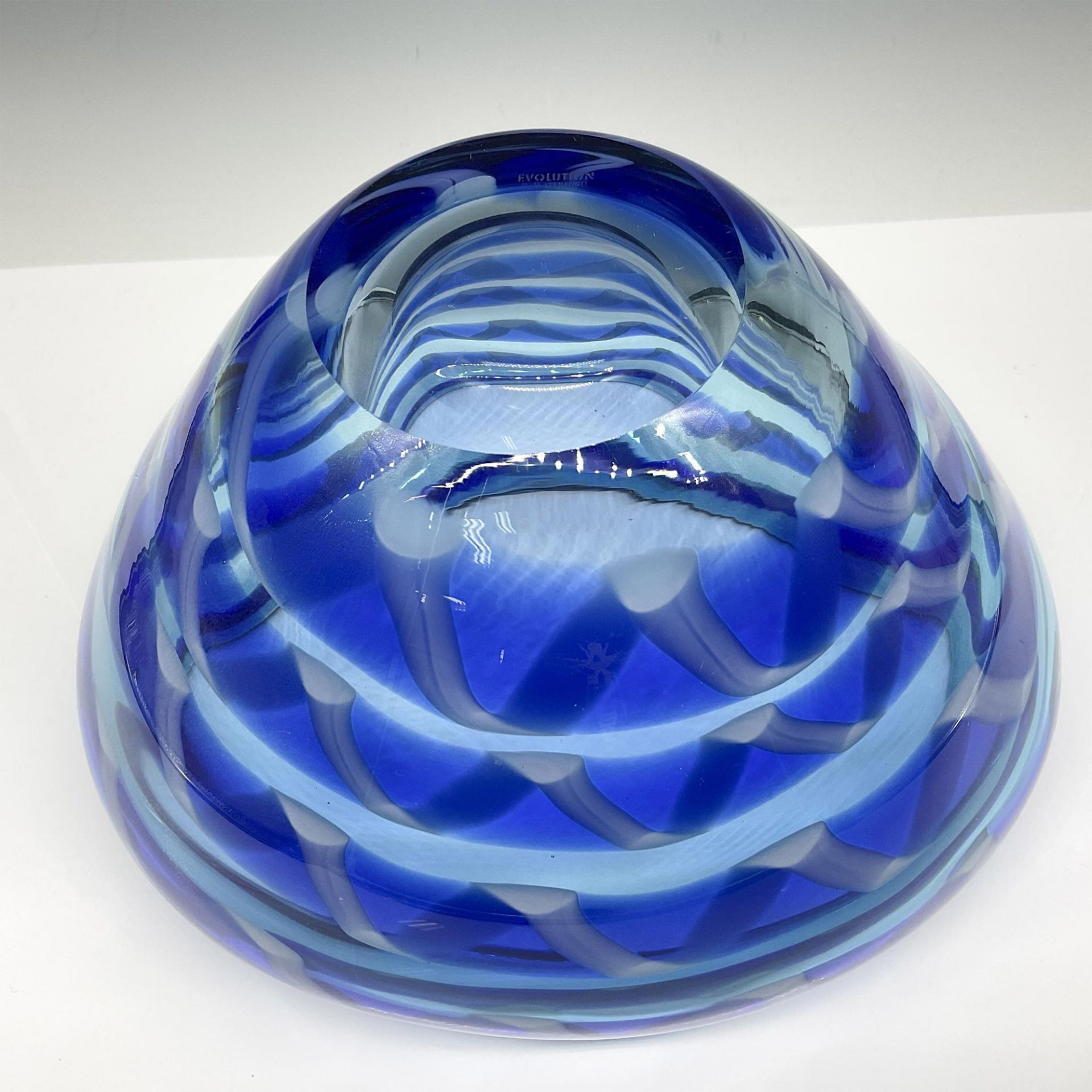 Evolution by Waterford Crystal Blue Centerpiece Bowl - Image 3 of 3