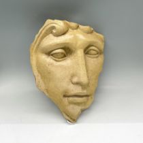 Pottery Wall Sculpture, Romanesque Partial Face