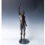 Bronze Sculpture, Triumphant Nude Man