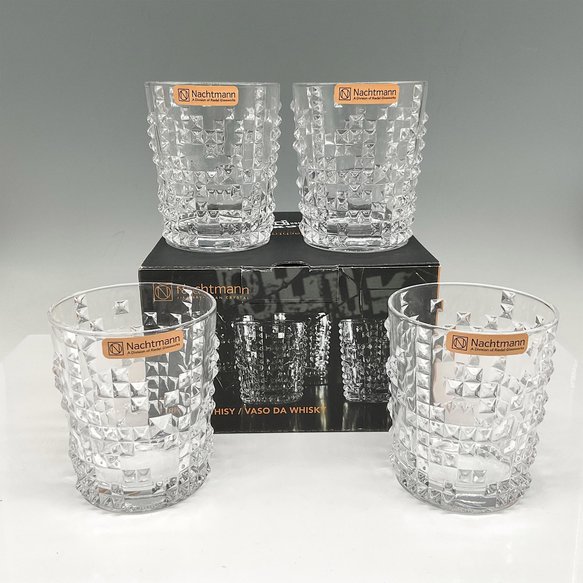 Nachtmann Bavarian Crystal Whisky Tumblers, Set of 4 - Image 4 of 4