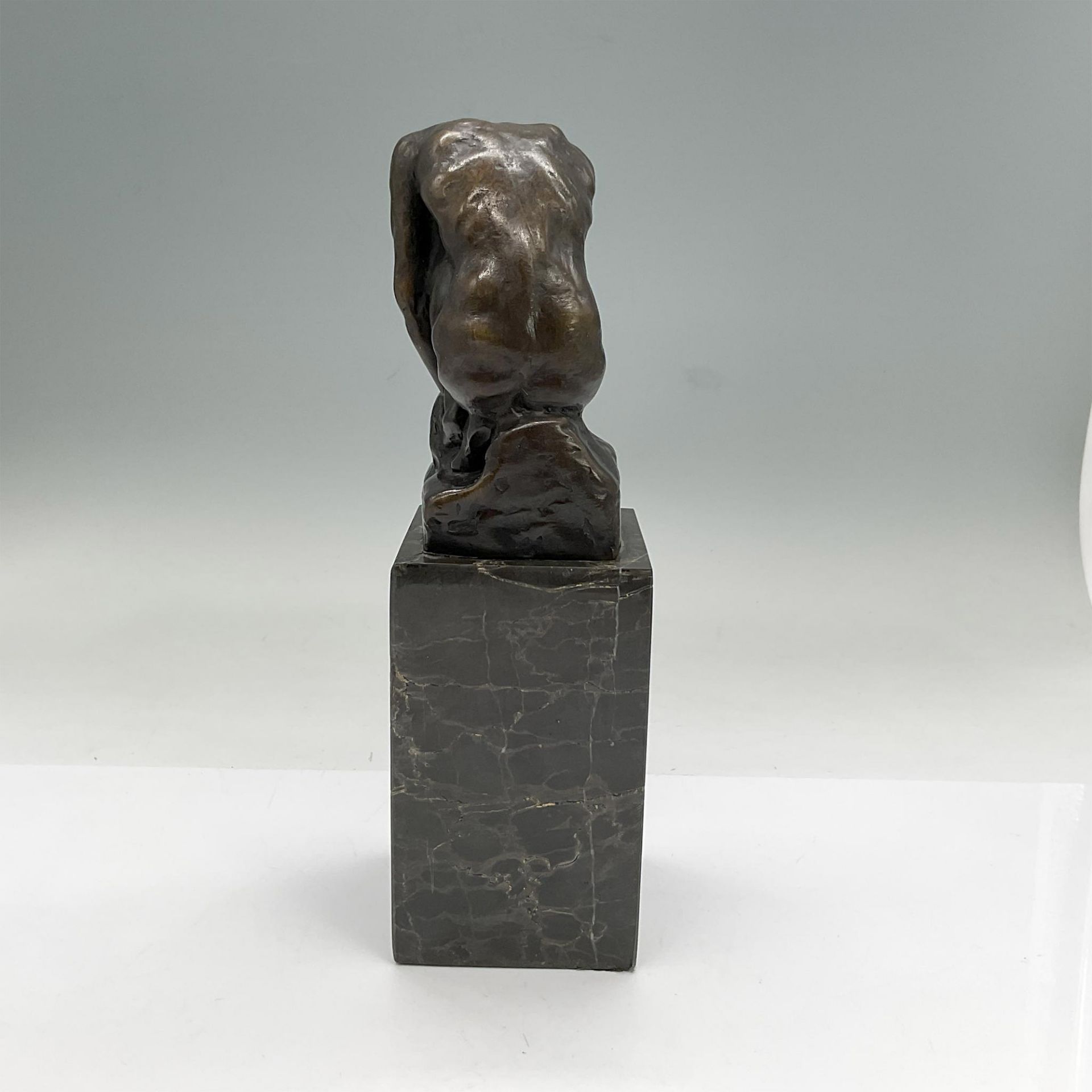 After Rodin Bronze Statuette, Contemplative Man - Image 3 of 5