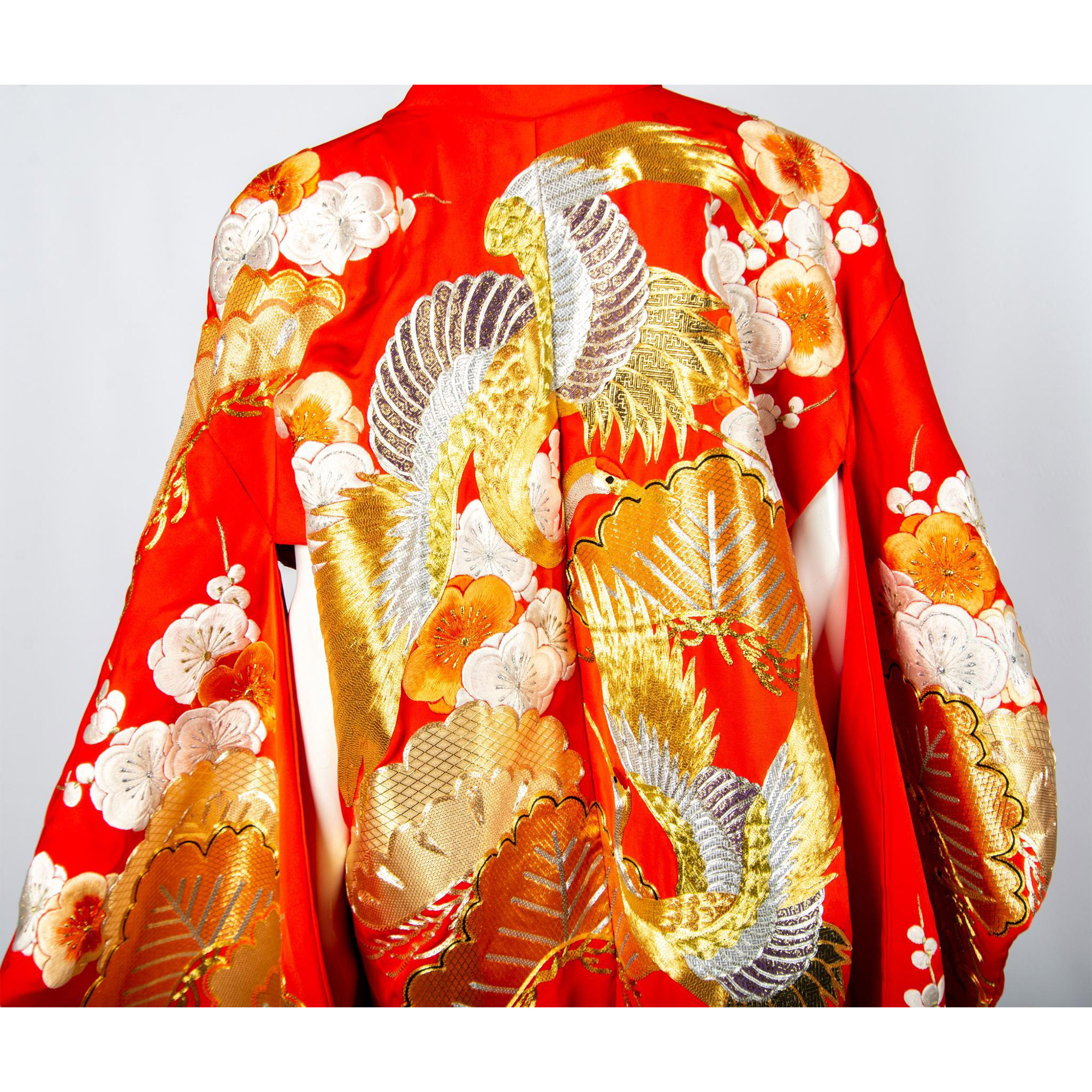 Vintage Japanese Red Kimono - Image 6 of 8