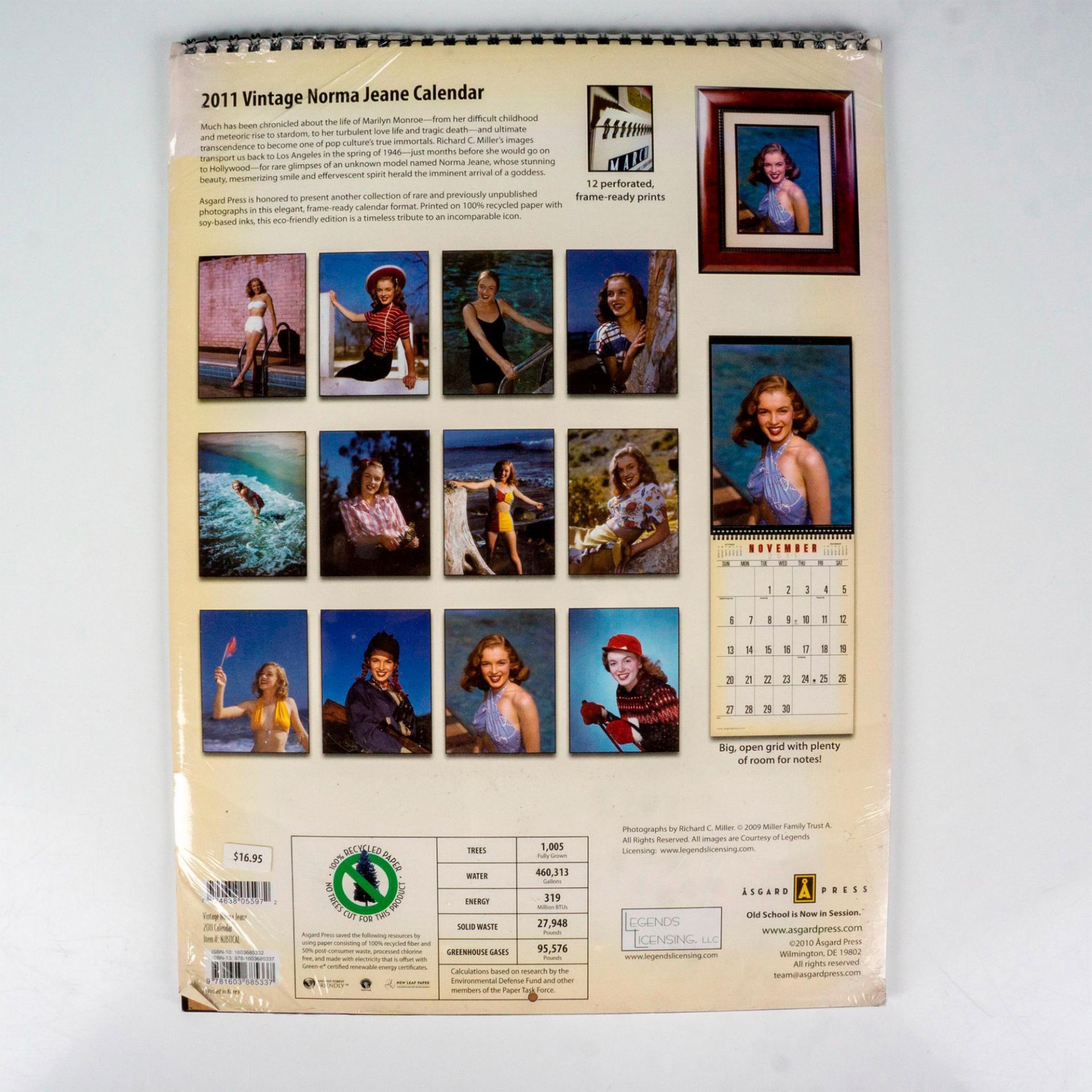 Asgard Press Collectible Calendar, Vintage Norma Jean 2011 - Image 2 of 2