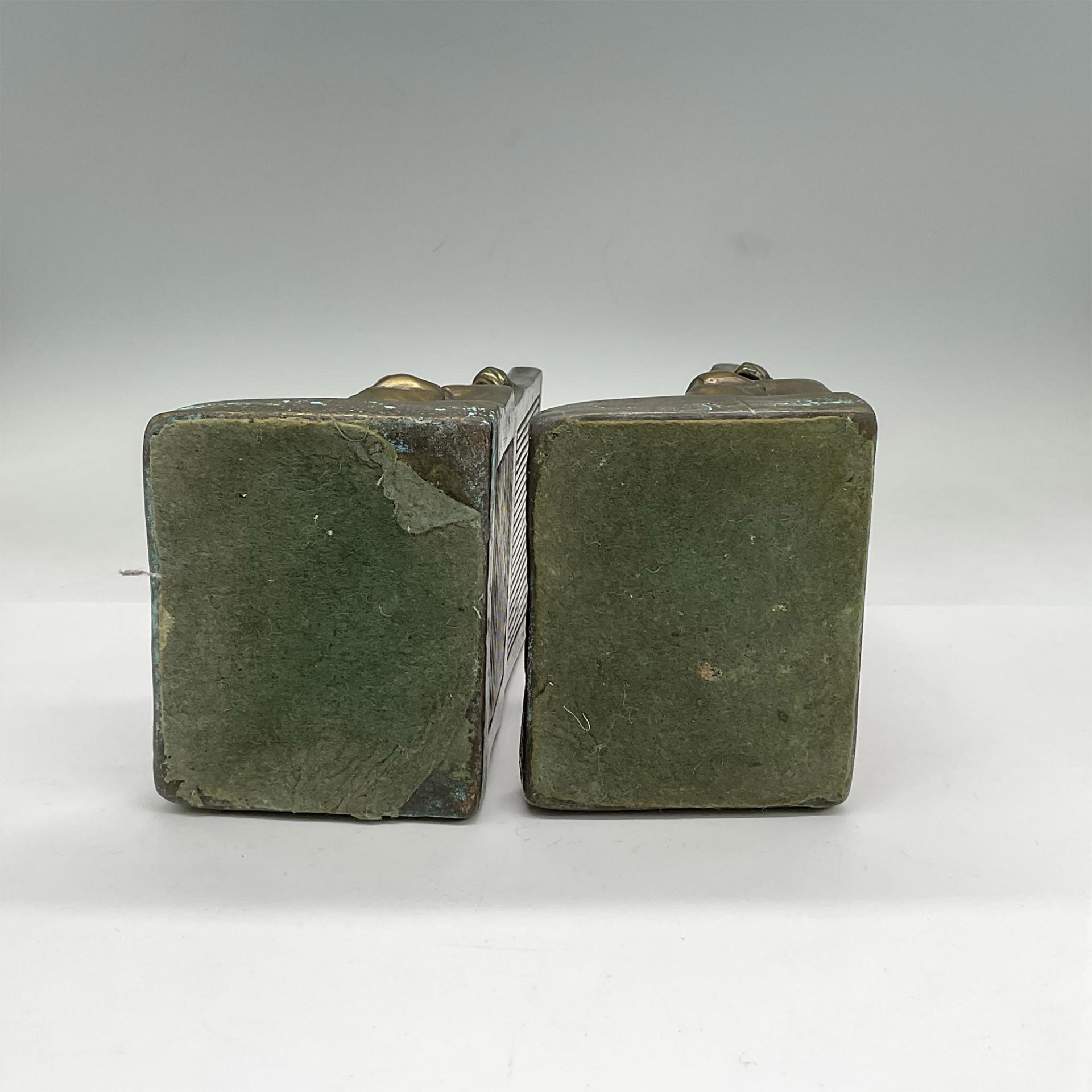 2pc Bronze Bookends, The Builder - Image 4 of 4