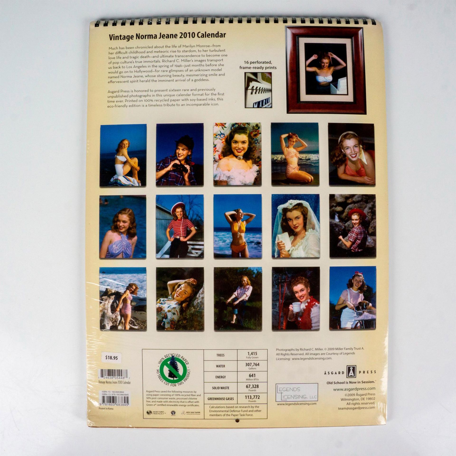 Asgard Press Collectible Calendar, Vintage Norma Jean 2010 - Image 2 of 2