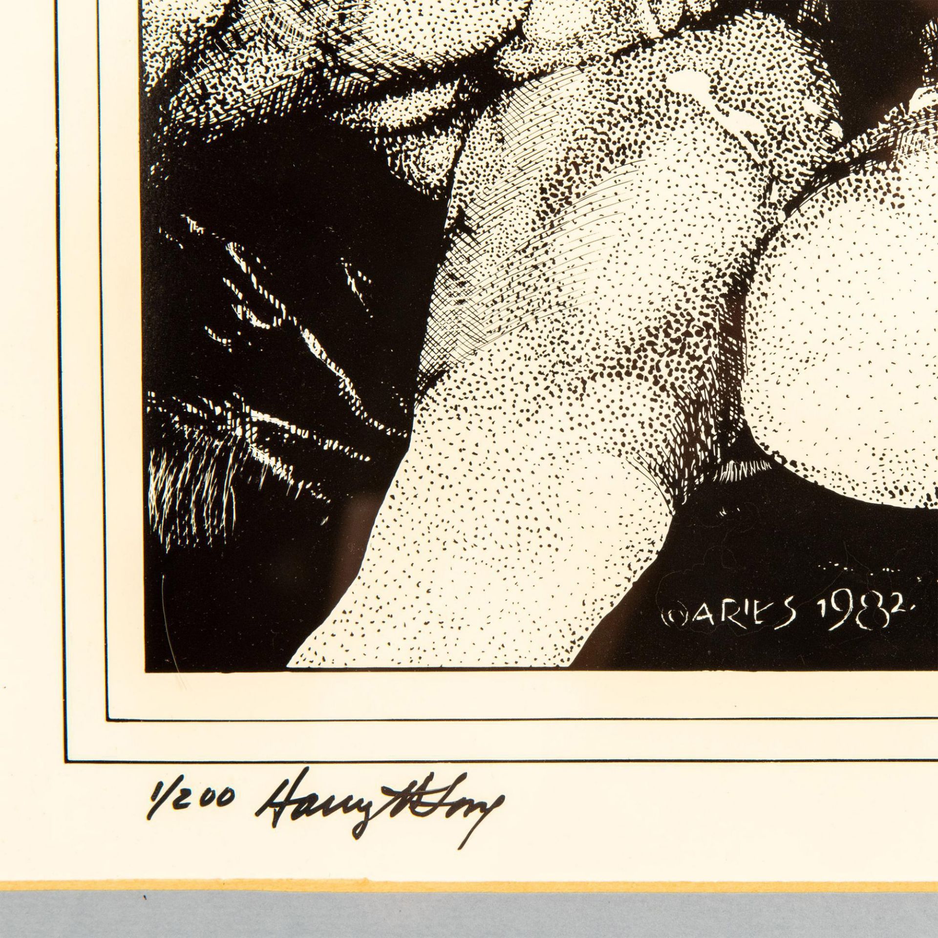 B&W Print on Paper, Homoerotic Nude Males, Signed - Image 4 of 5