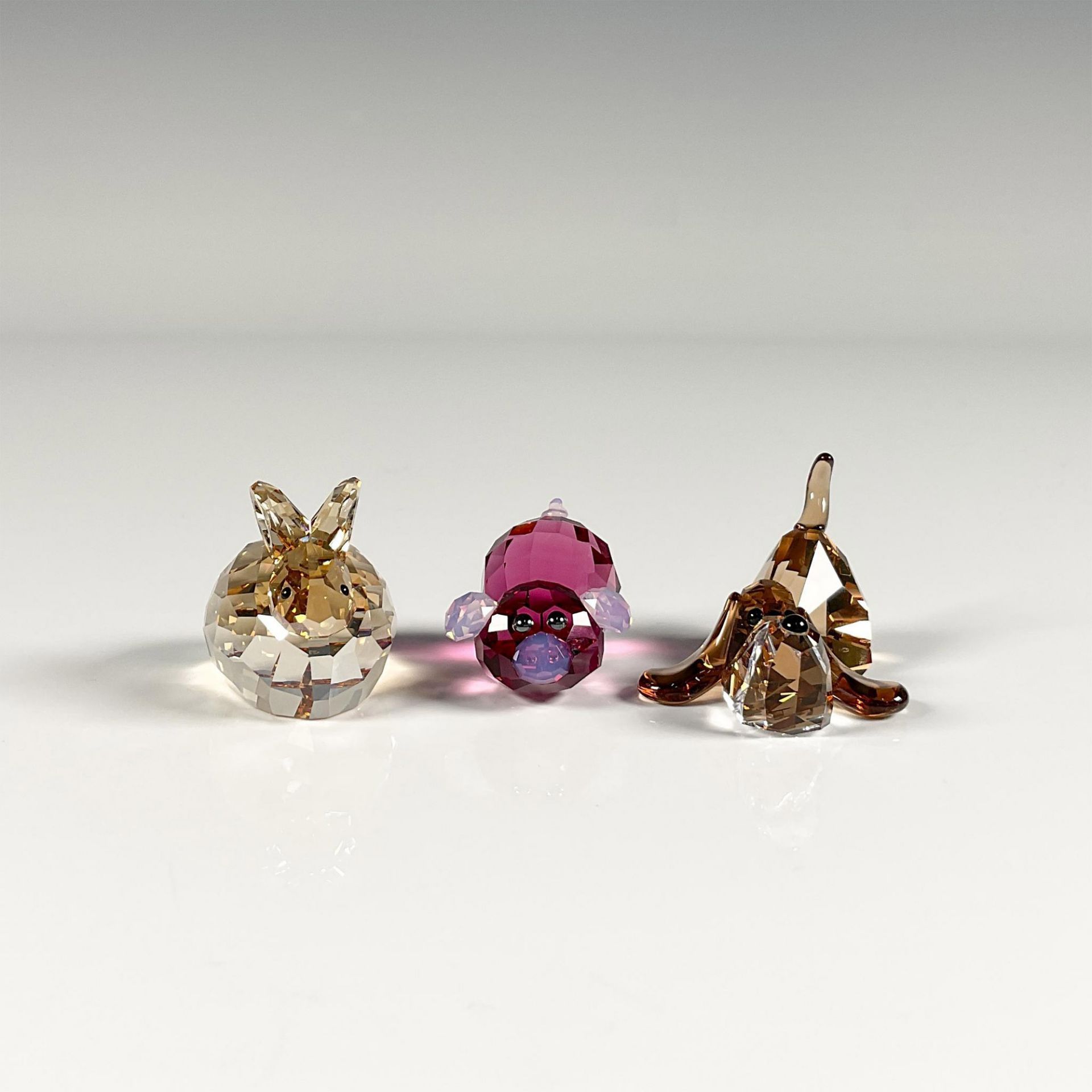 3pc Swarovski Crystal Animal Figurines