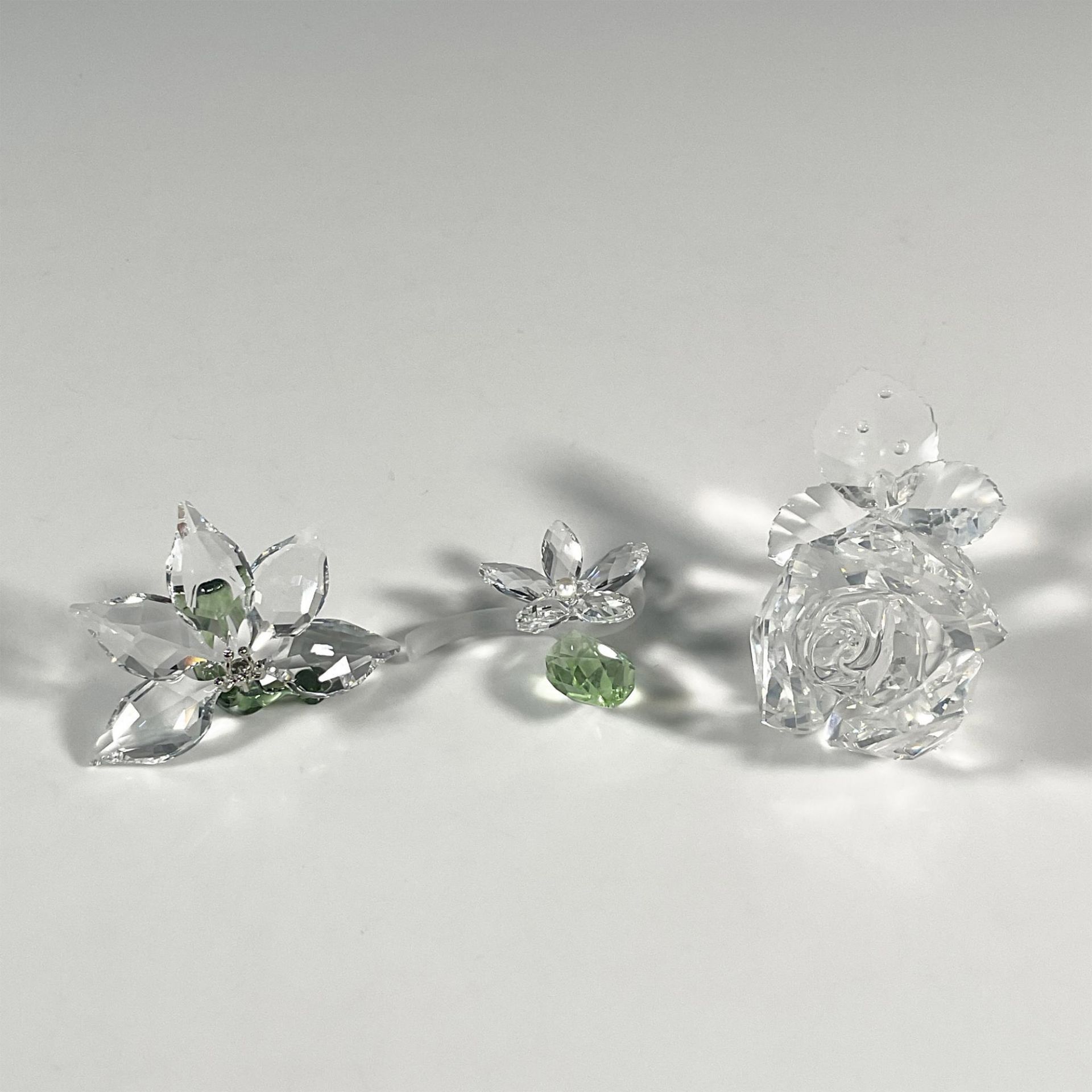 3pc Swarovski Crystal Flower Figurines - Bild 9 aus 9