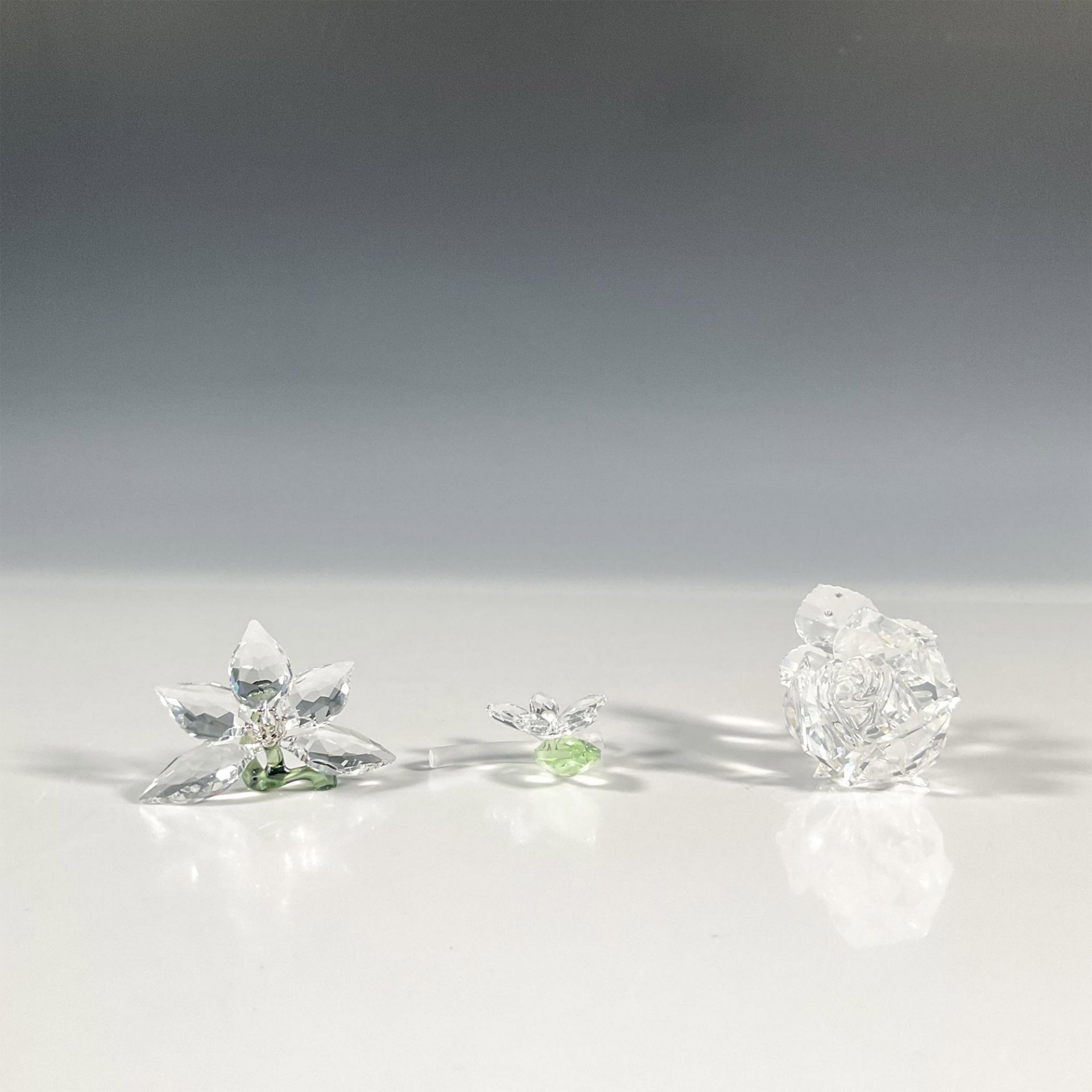 3pc Swarovski Crystal Flower Figurines - Bild 8 aus 9