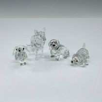 4pc Swarovski Crystal Figurines, Dog Grouping