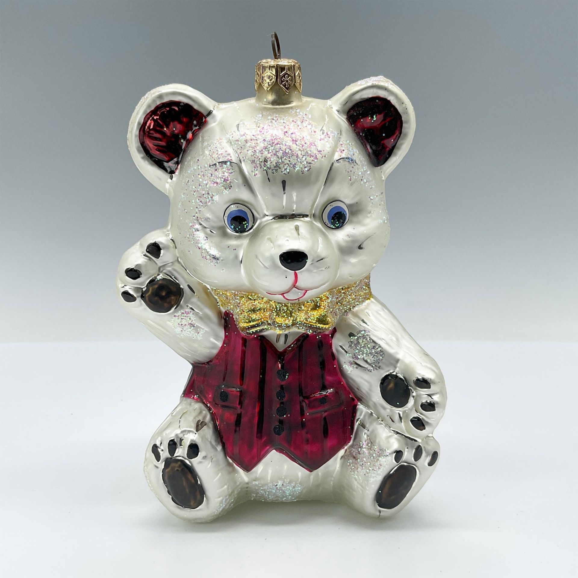 Christopher Radko Style Christmas Ornament, Teddy Bear