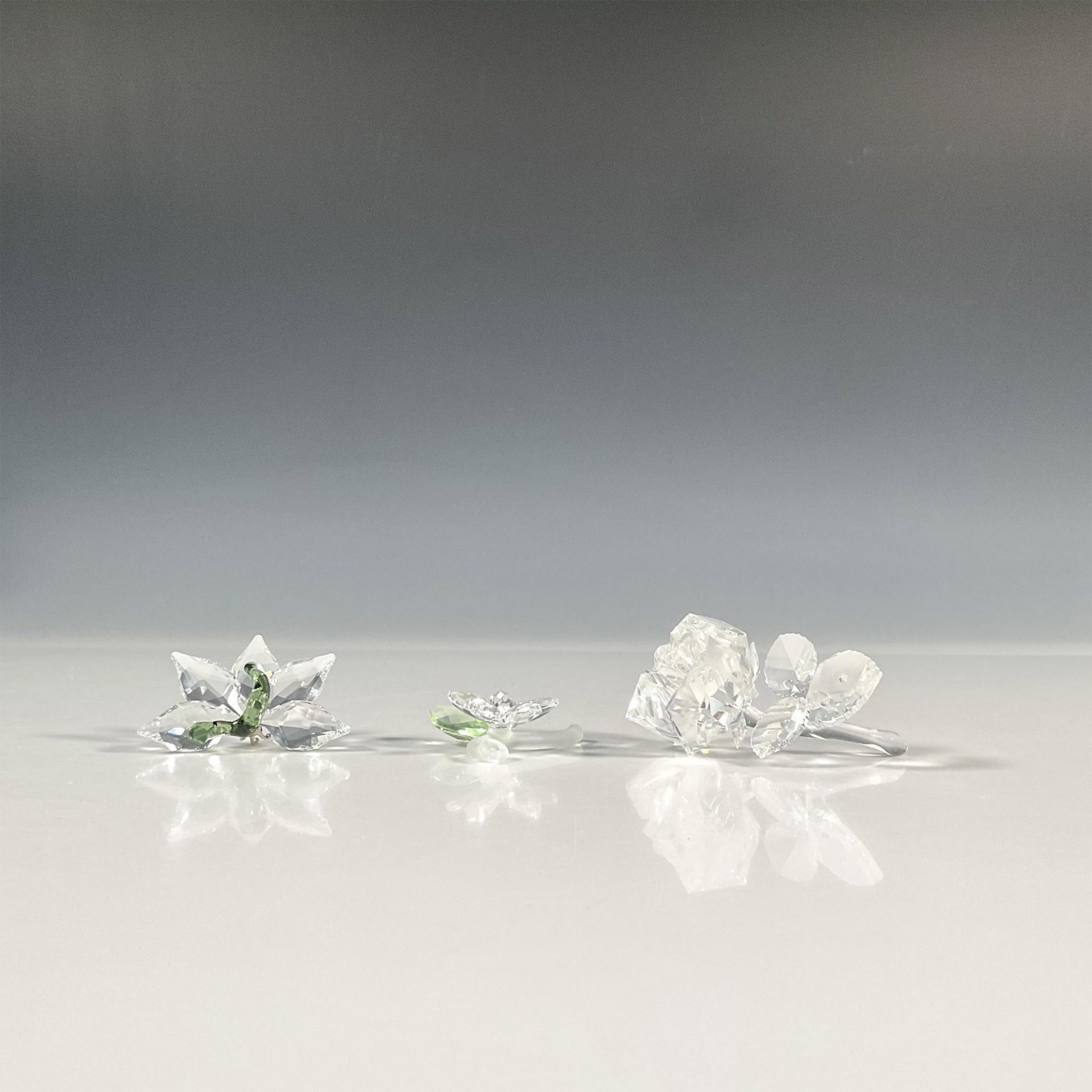 3pc Swarovski Crystal Flower Figurines - Bild 3 aus 9