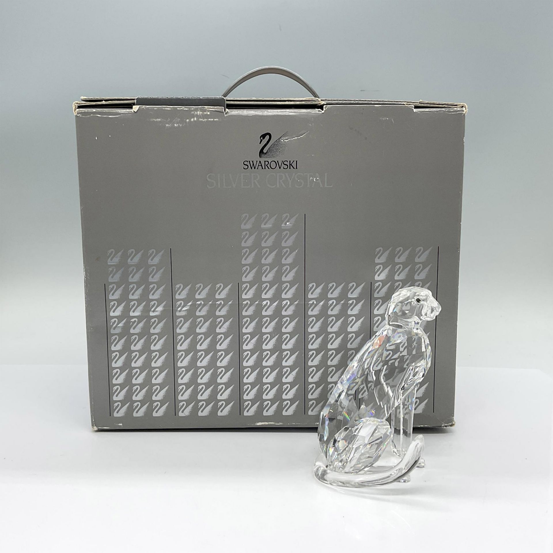 Swarovski Silver Crystal Figurine, Cheetah - High Tail - Image 4 of 4