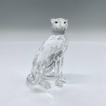 Swarovski Silver Crystal Figurine, Cheetah - High Tail