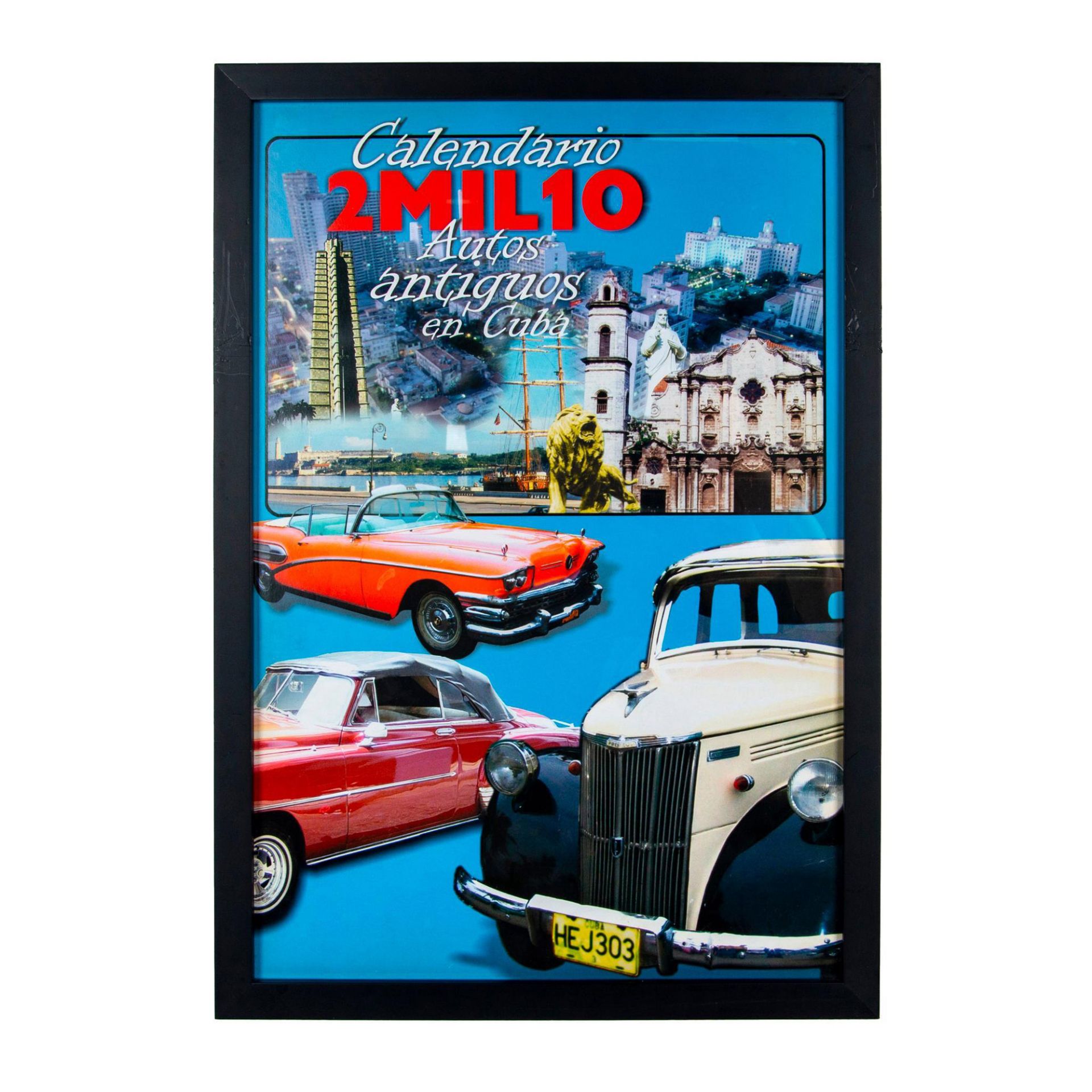 Original 2010 Poster Calendar Cover, Antique Cars of Cuba