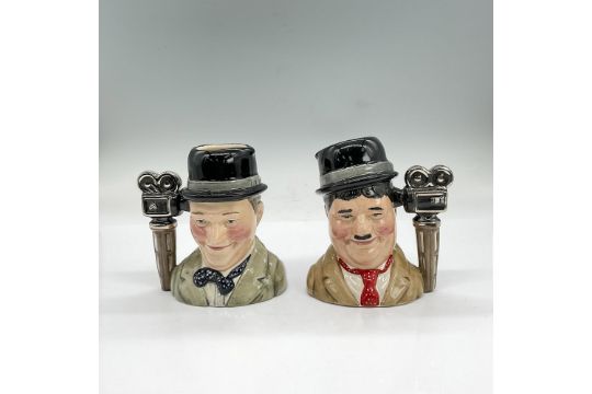 2pc Royal Doulton Small Character Jugs, Stan Laurel+ Oliver Hardy - Bild 1 aus 3