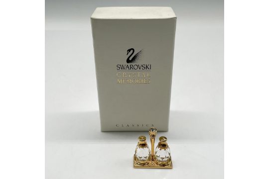 Swarovski Crystal Memories, Salt and Pepper Shakers Gold - Image 4 of 4