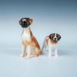 2pc Vintage Boxer And Saint Bernard Dog Figurines