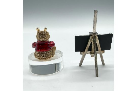 Arribas Bros. Jeweled Figurine, Winnie the Pooh, Base, Plaque - Image 2 of 4