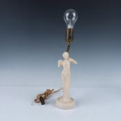 Original Aladdin Alacite Art Deco Figural Lady Boudoir Lamp