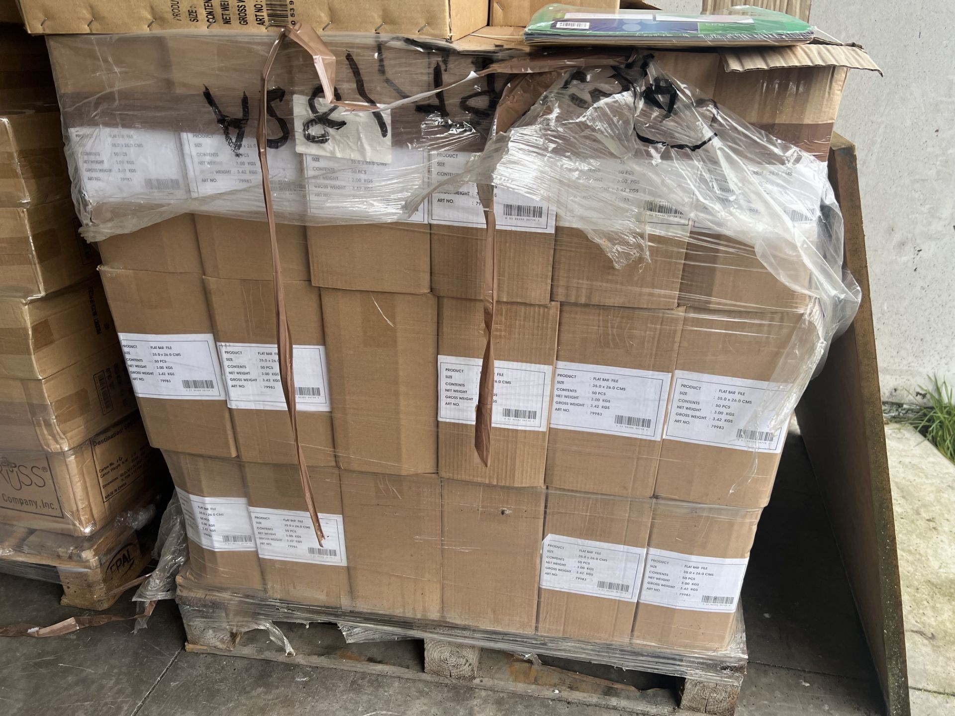 PALLET OF FLAT BAR FILES (50 BOXES OF 50)