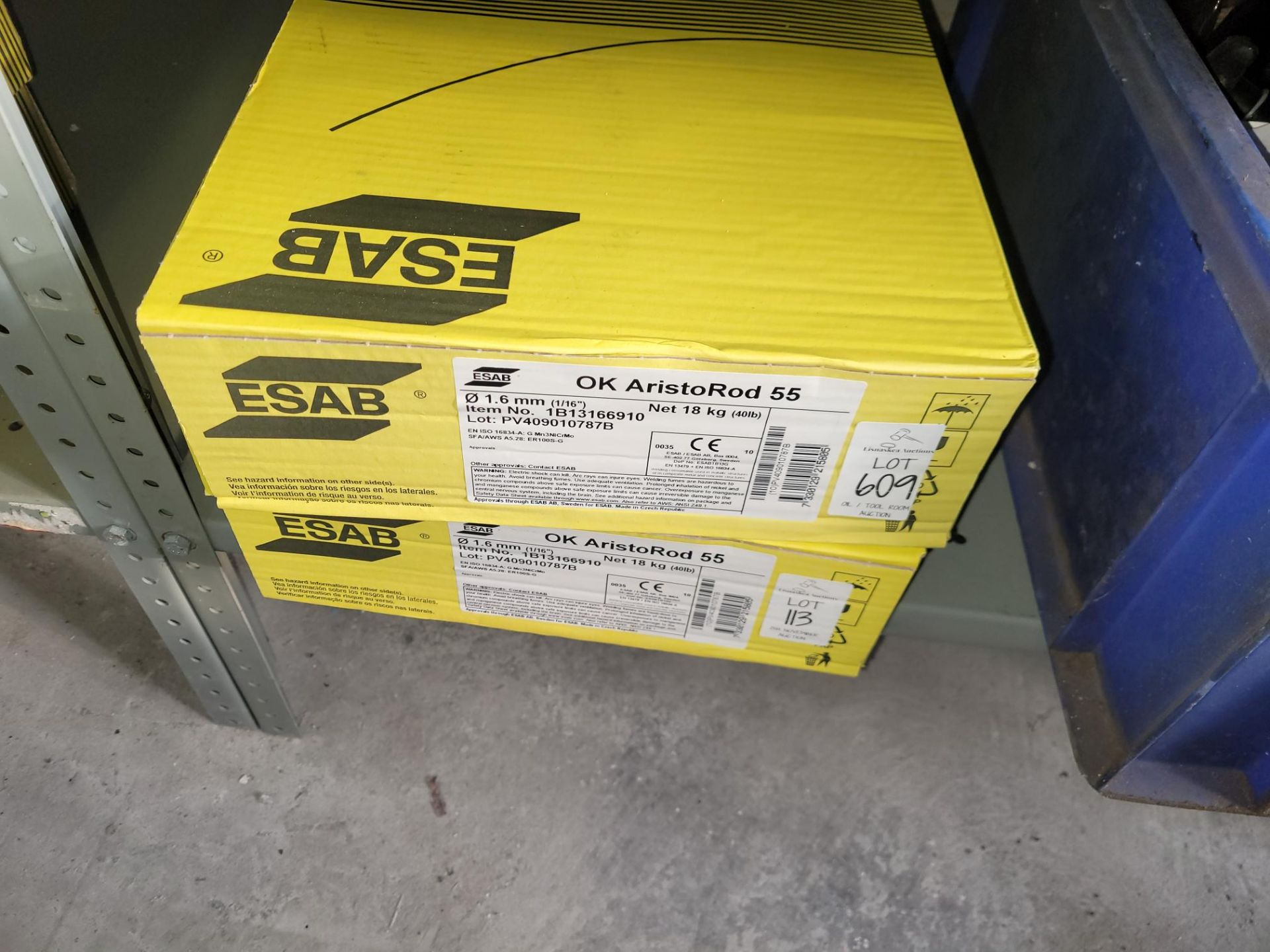 2X ESAB OK ARISTOROD 55 1.6MM 18KG