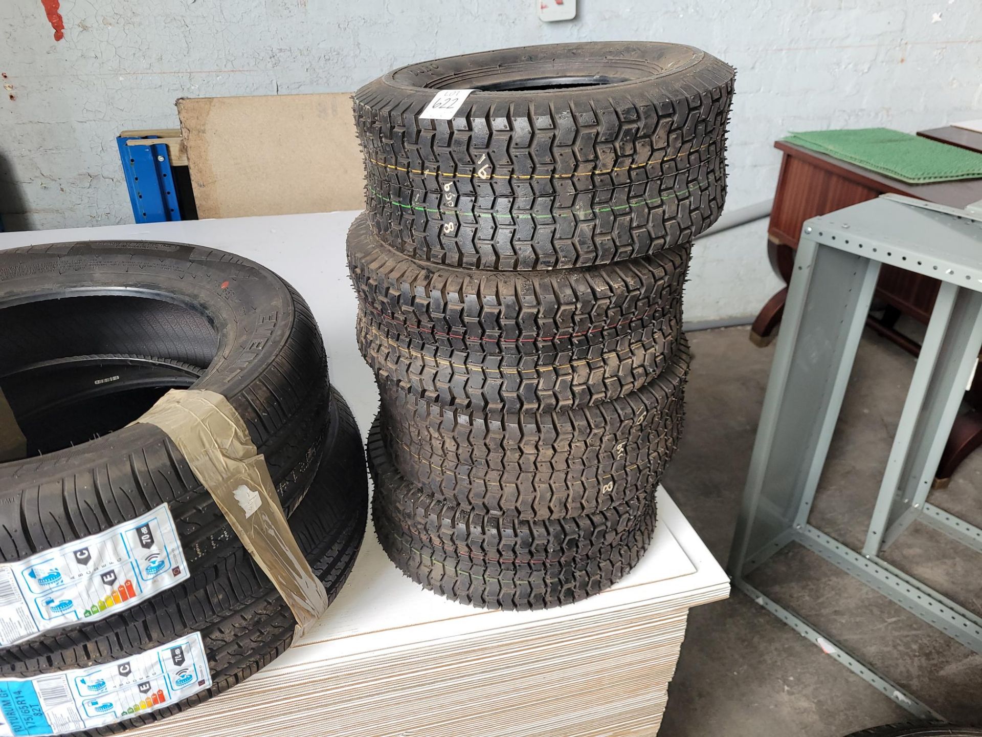 4x DURO 16x6.50-8 TURF TYRE