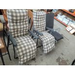 THREE RECLING GARDEN CHAIRS