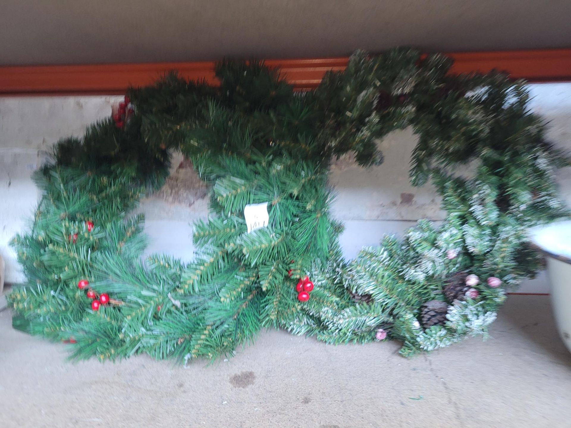 TWO CHRISTMAS WREATHS