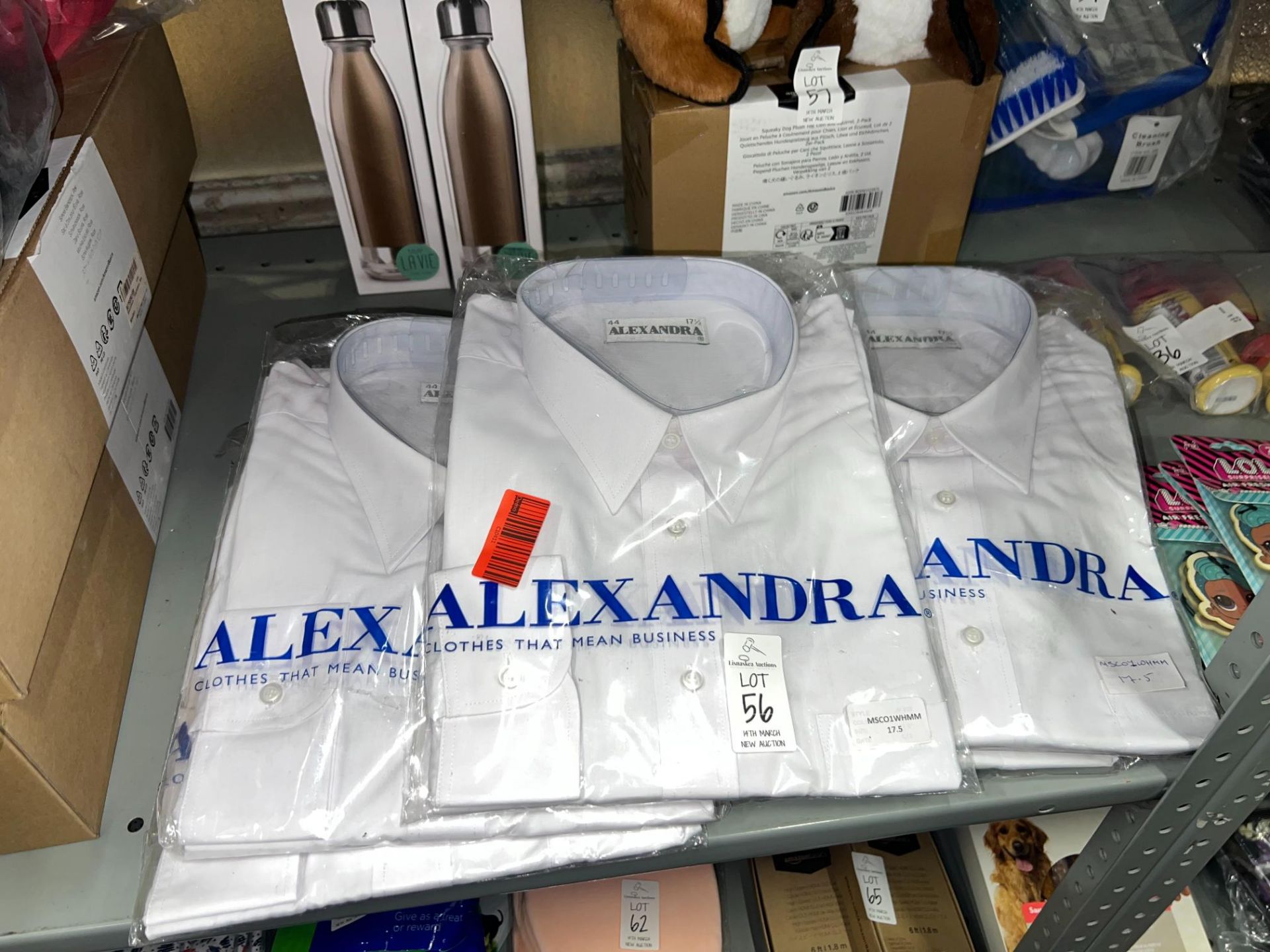 5x ALEXANDRA WHITE SHIRT SIZE 44 NECK 17.5 (NEW)