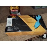 BOX OF BLUE NITRILE GLOVES 100