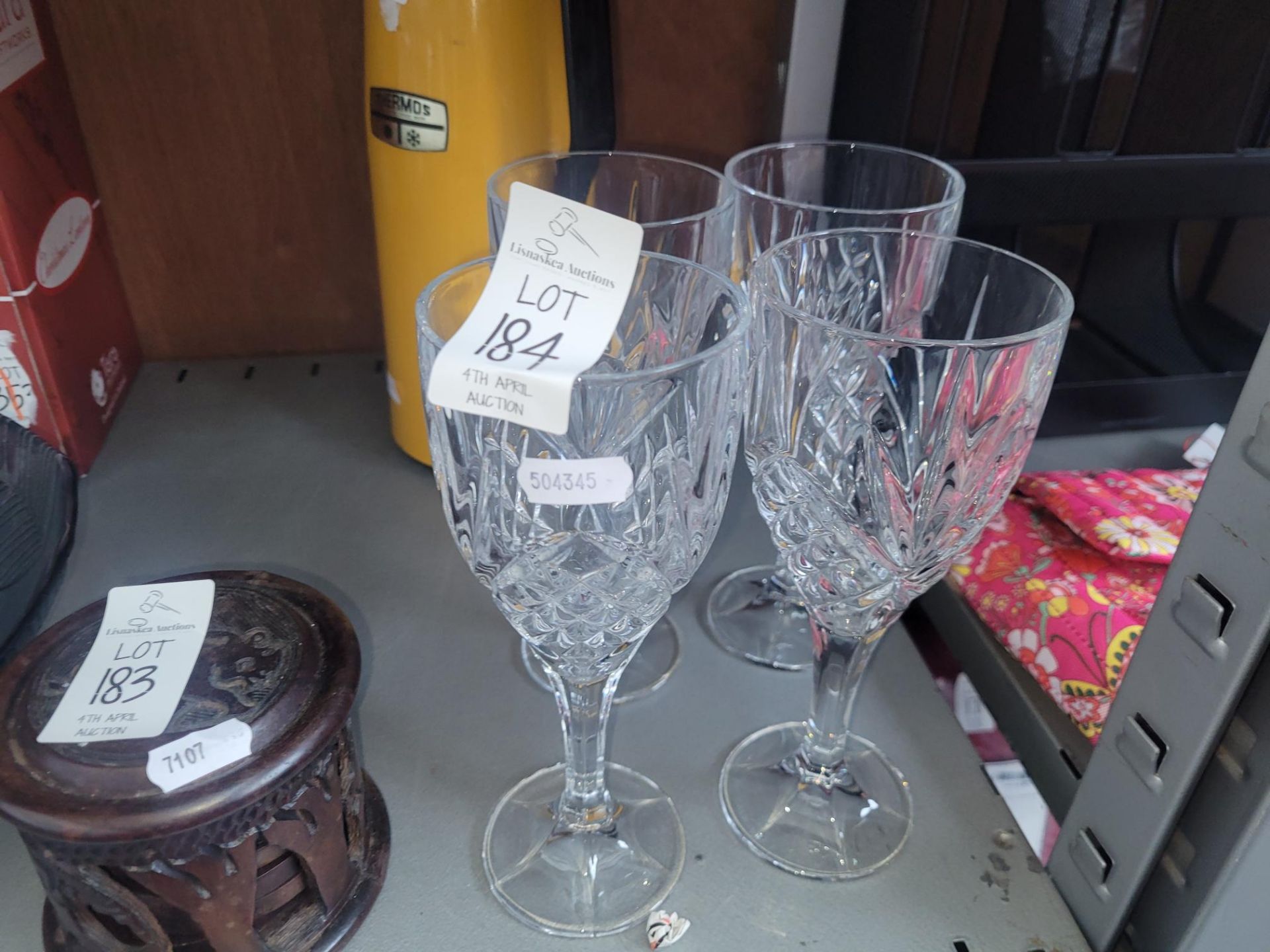 SET OF FOUR WINE GLASSES