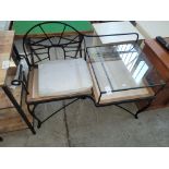 WROUGHT IRON TELEPHONE TABLE