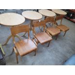 4 WOODEN STACKING CHAIRS