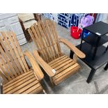 WOODEN ADIRONDACK SUN CHAIR