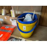 2 X MOP BUCKETS AND 2X TOILET BRUSHES