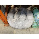 GREY FLUFFY PET BED (NEW)