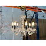 8-ARM CHANDELIER CEILING LIGHT FITTING (WORKING)