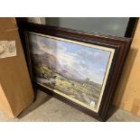 LARGE RIVER SCENE FRAMED PICTURE