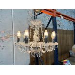 8-ARM CHANDELIER CEILING LIGHT FITTING (WORKING)