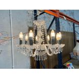 8-ARM CHANDELIER CEILING LIGHT FITTING (WORKING)