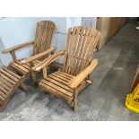 WOODEN OUTDOOR DECKCHAIR (NEW)