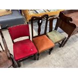 3X ASSORTED MAHOGANY DINING CHAIRS