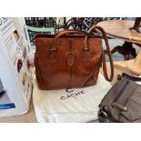CACHE BROWN LEATHER STYLE TOTE BAG IN DUST BAG