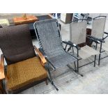 GREY COLLAPSIBLE ROCKING DECK CHAIR